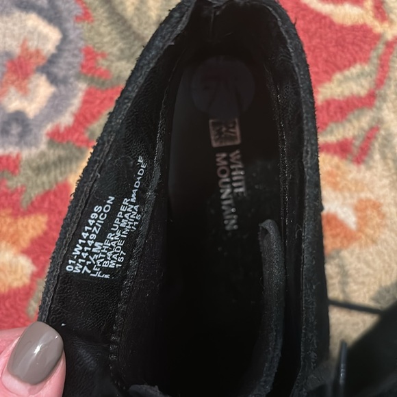 White mountain black suede wedge booties - Picture 3 of 3